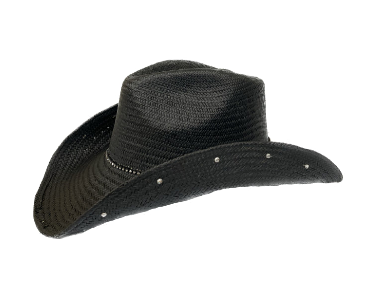 Austin Handmade Hats Black Forever Promised Womens Western Hat with Swarovski Crystals 05-134-BLK