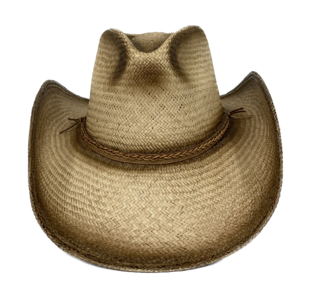 Austin Handmade Hats Tan Luke Straw Western Hat with Hatband Braid 05-128