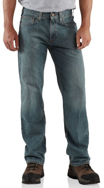 B320 Light Weathered Blue Relaxed Fit Straight Leg Carhartt Mens Jeans