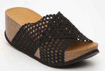 Bayton Black Xelina Platform Womens Confort Slide 20132