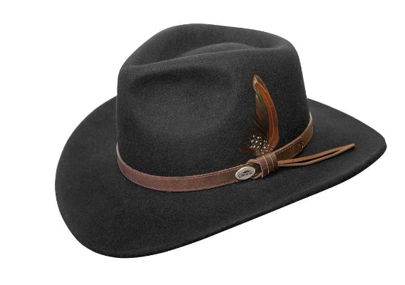 BC Hats Australian Wool Crusher Hat C1001-BLK