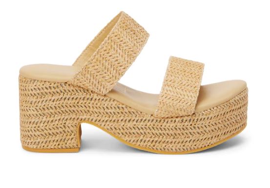 Beach By Matisse Tan Raffia Ocean Ave Women's Platform Sandals OCA-RAFFIA