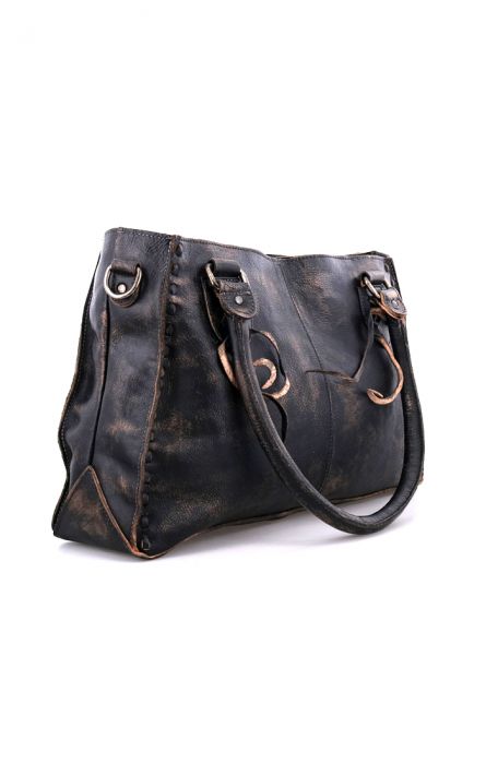 Bed Stu Black Hand Wash ROCKABABY Leather HandBag A450217