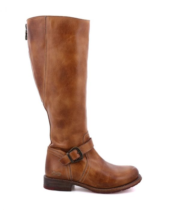 Bed Stu Tan Rustic GLAYE Wide Calf Womens Tall Boots F315406