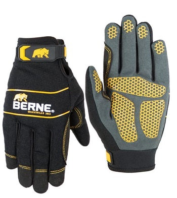 Berne Black Hex-Grip Performance Glove GLV66