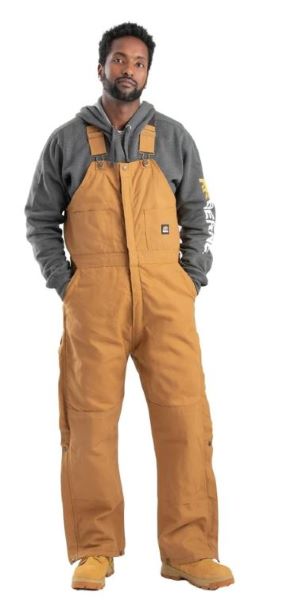 Berne Brown Duck Heritage Insulated Duck Bib Overalls B415-BD