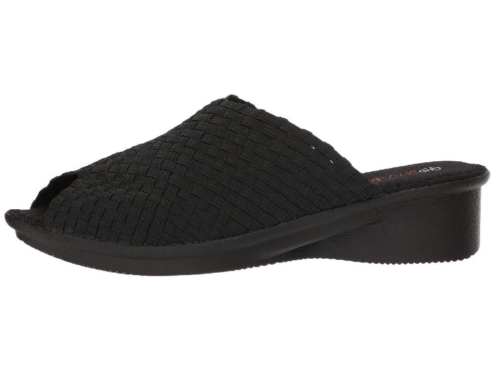Bernie Mev Black Womens Comfort Sandal Wedge Cyrene