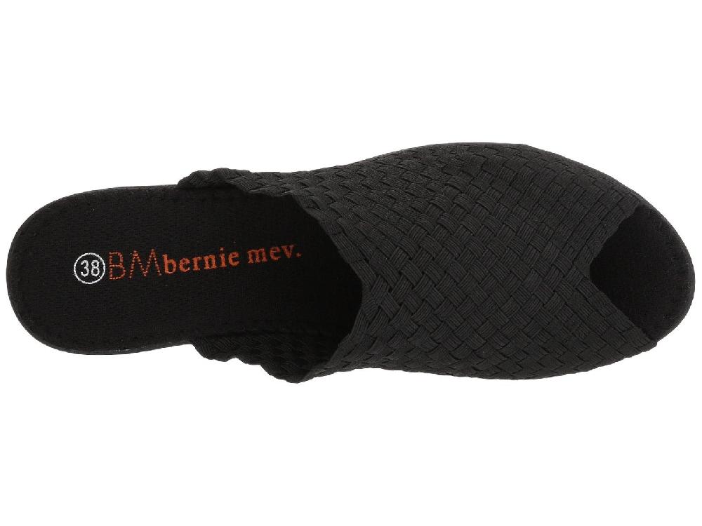 Bernie Mev Black Womens Comfort Sandal Wedge Cyrene
