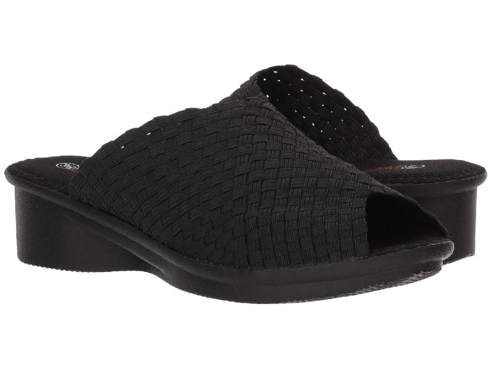 Bernie Mev Black Womens Comfort Sandal Wedge Cyrene