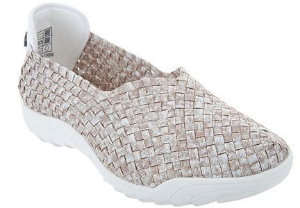 Bernie Mev Sand Basket Weave Womens Slip On Comfort Shoes RIGGEDFLY