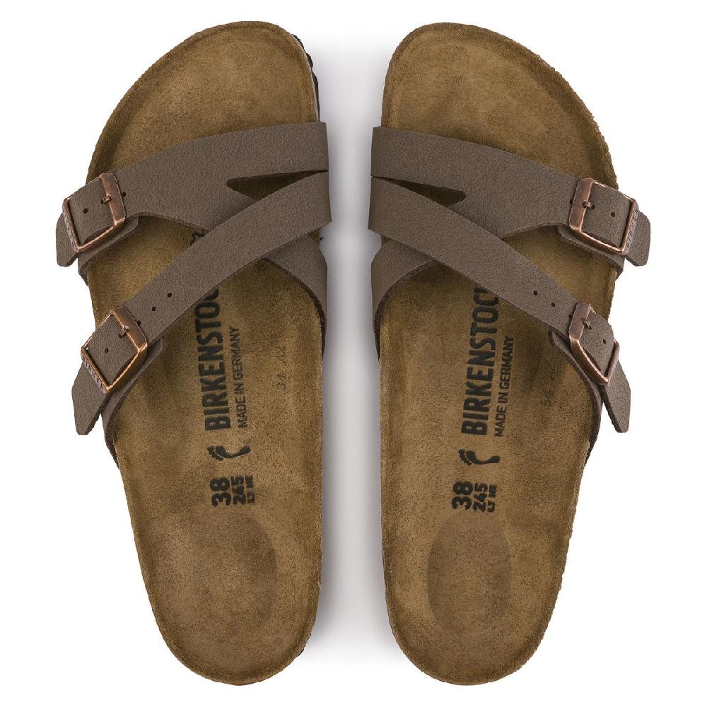 Birkenstocck Mocha Yao Nubuck Leather Womens Sandals N1013967