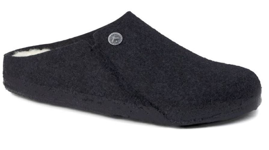 Birkenstock Anthracite Zermatt Shearling Wool Felt Slippers N1015084