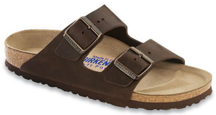 Birkenstock Arizona Habana Dark Brown Leather Womens Sandals 452763