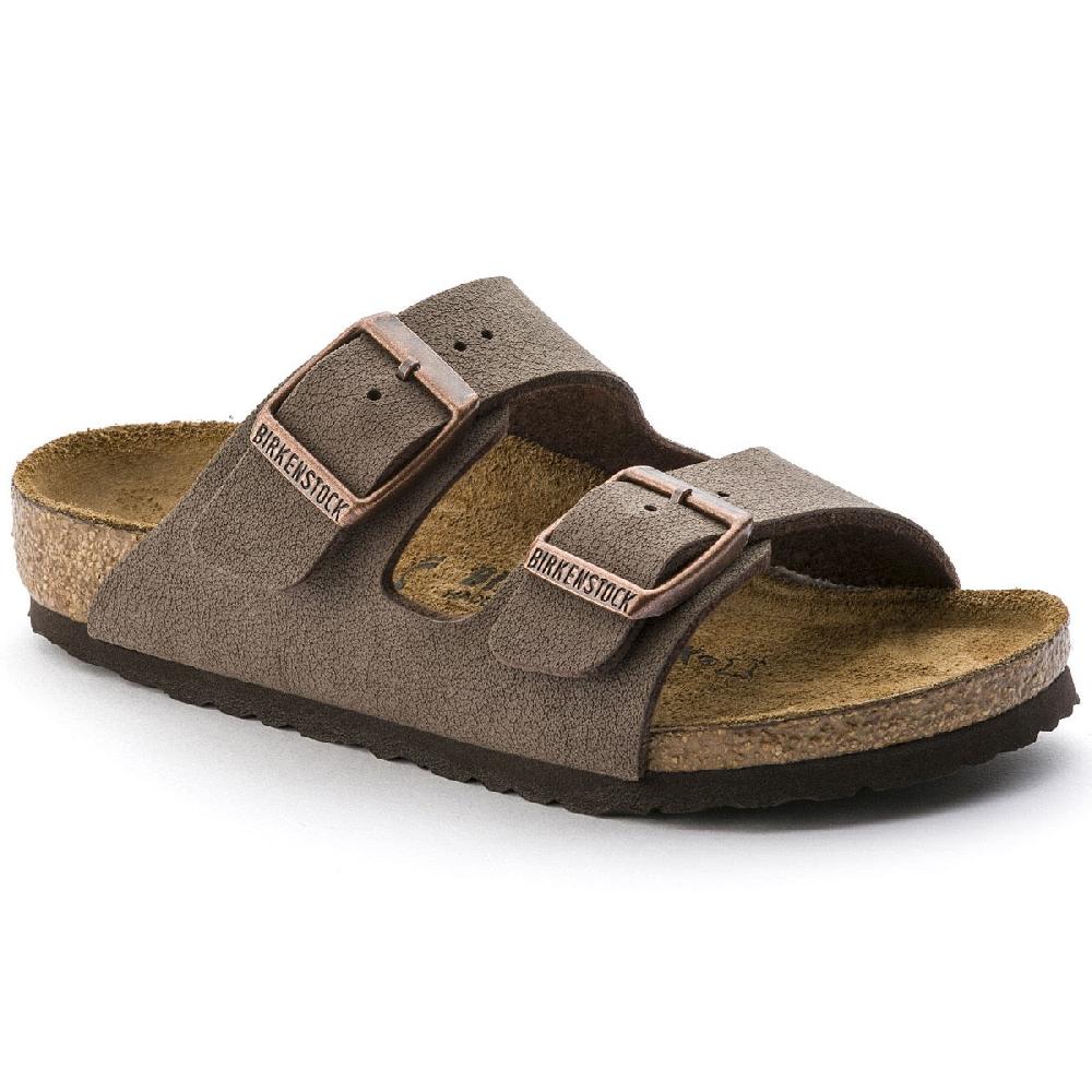 Birkenstock Arizona Slide Mocha Leather Kids Sandals 55289-3