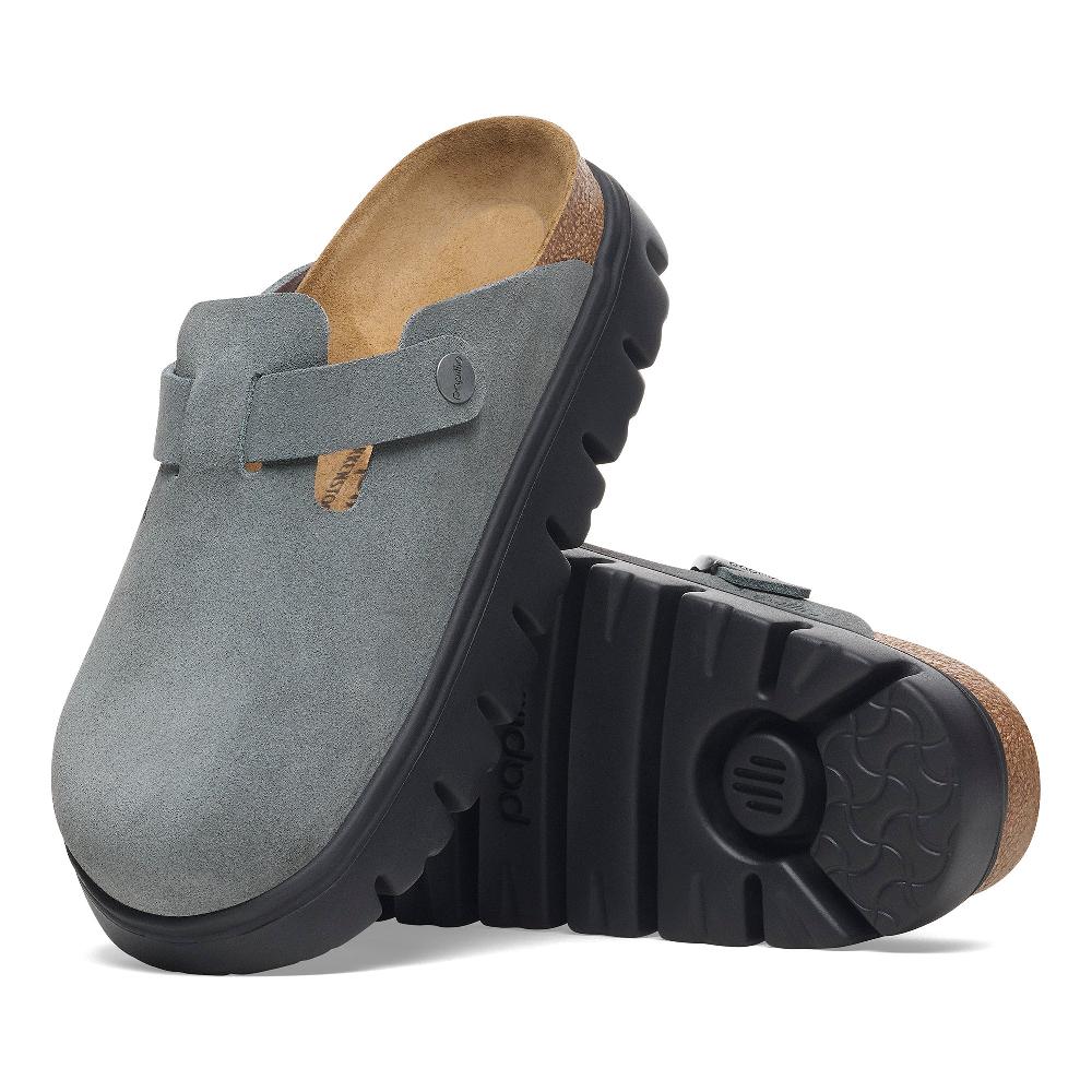 Birkenstock Basalt Gray/Black Boston Chunky Women's Shoes N1029142