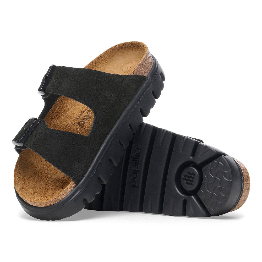 Birkenstock Black/Black Arizona Chunky Black Suede Women's Sandals N1028403