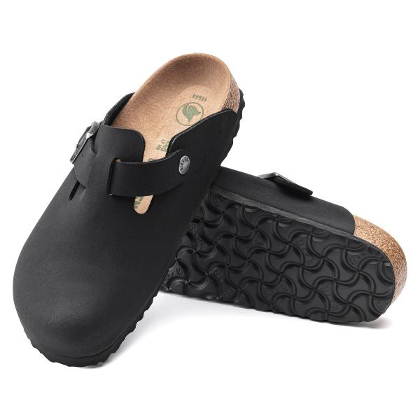 Birkenstock Black Boston Vegan Birkibuc Womens Clogs R1020550