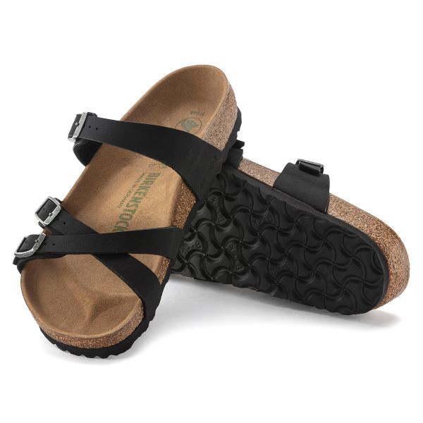 Birkenstock Black Franca Vegan Birkibuc Women's Sandals R1024985