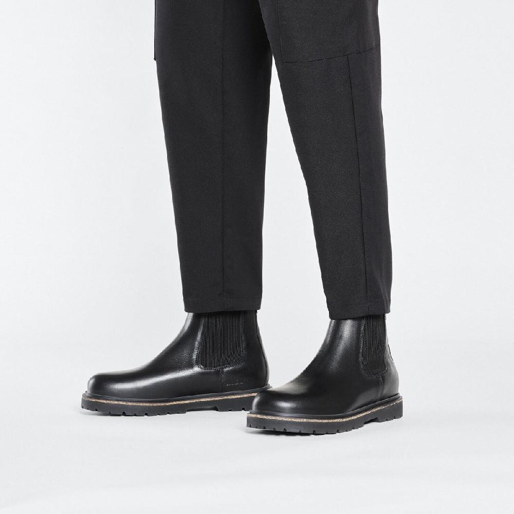 Birkenstock Black Highwood Slip On Men's Leather Shoes R1025764