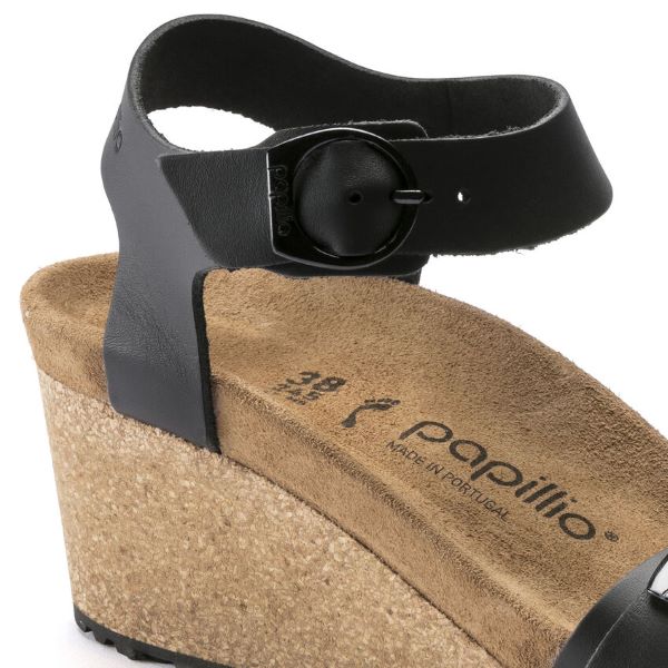 Birkenstock Black Soley Leather Womens Sandals 1018522