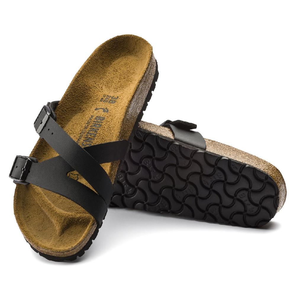 Birkenstock Black Yao Birko-Flor Womens Sandals N1014182