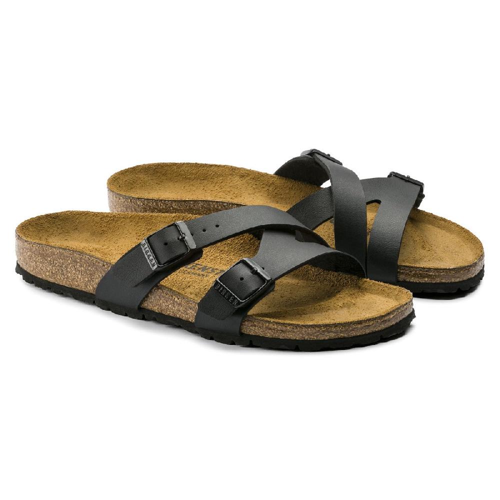 Birkenstock Black Yao Birko-Flor Womens Sandals N1014182