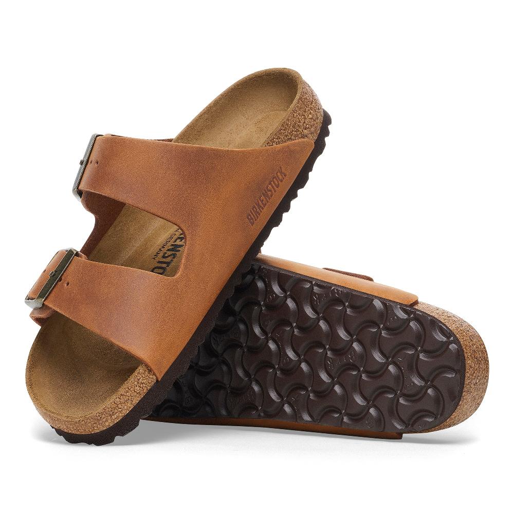 Birkenstock Cognac Arizona Oiled Leather Women's Sandals N1028401