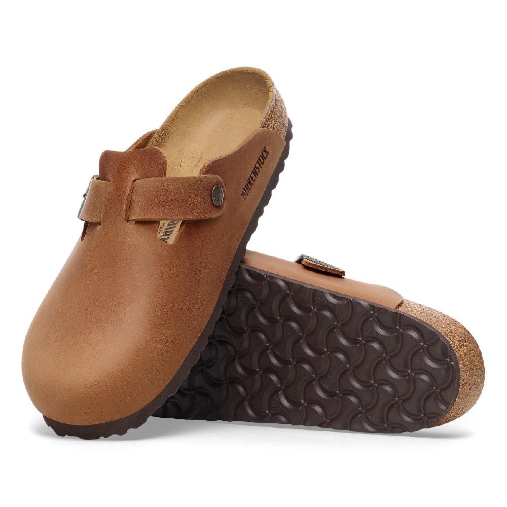 Birkenstock Cognac Boston Oiled Leather Women's Clog Shoes N1028310