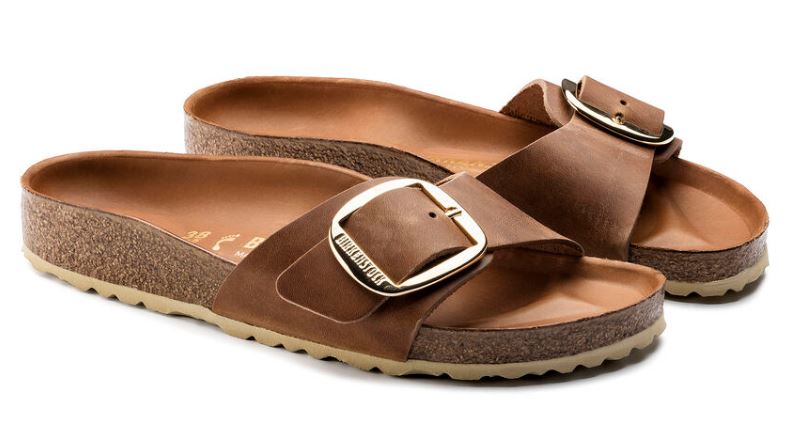 Birkenstock Cognac Madrid Big Buckle Womens Sandals 1006525