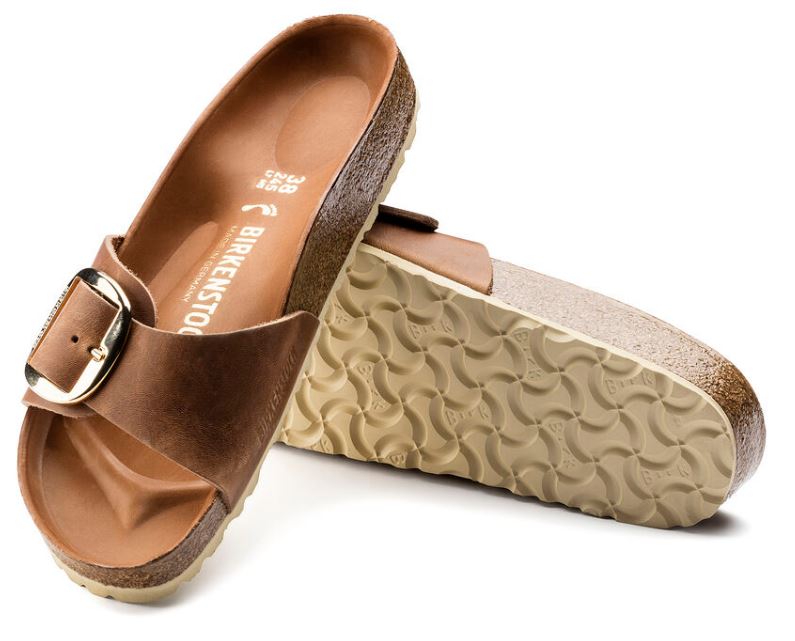 Birkenstock Cognac Madrid Big Buckle Womens Sandals 1006525