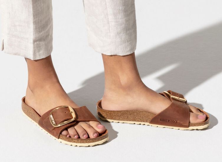 Birkenstock Cognac Madrid Big Buckle Womens Sandals 1006525