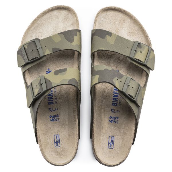Birkenstock Desert Soil Camo Green Arizona Soft Footbed Birko-Flor Mens Sandals 1019597