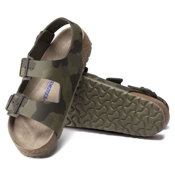 Birkenstock Desert Soil Camo Green Milano Soft Footbed Mens Sandals 1018780