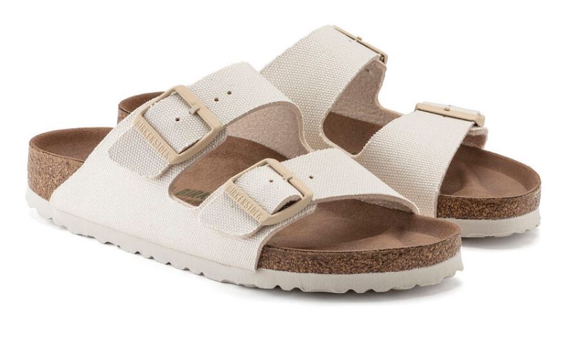 Birkenstock Eggshell Arizona Vegan Womens Comfort Sandals N1022679