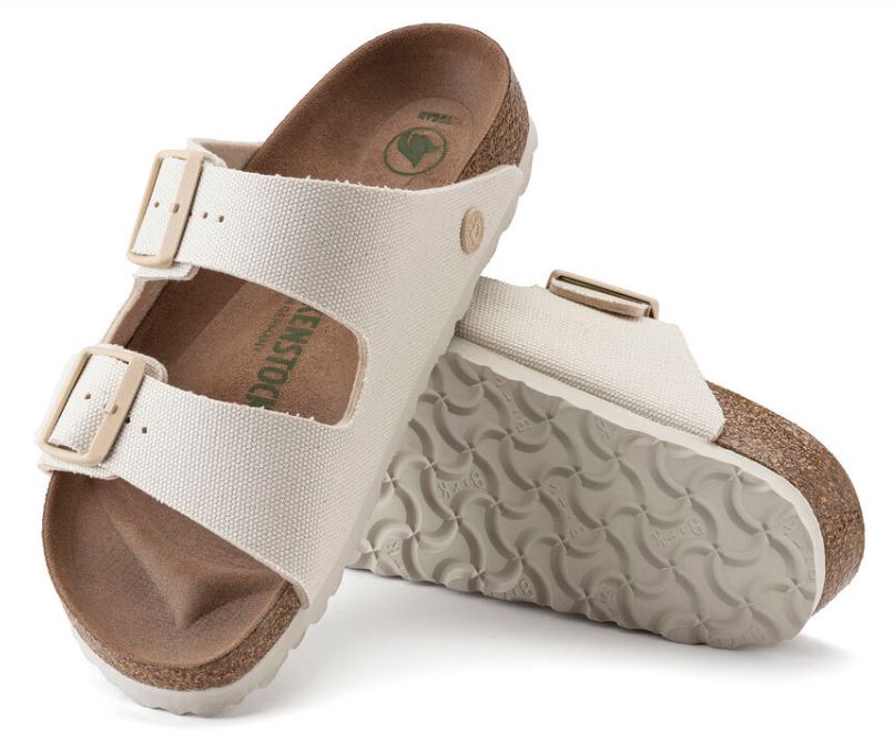 Birkenstock Eggshell Arizona Vegan Womens Comfort Sandals N1022679