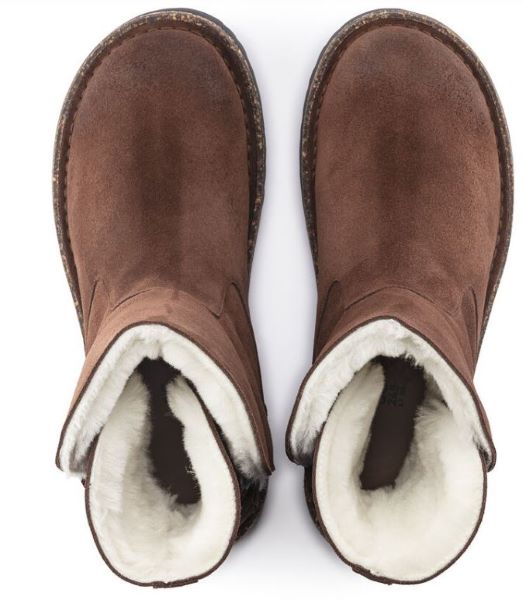 Birkenstock Espresso Uppsala Shearling Suede Leather Womens Boots R1021098