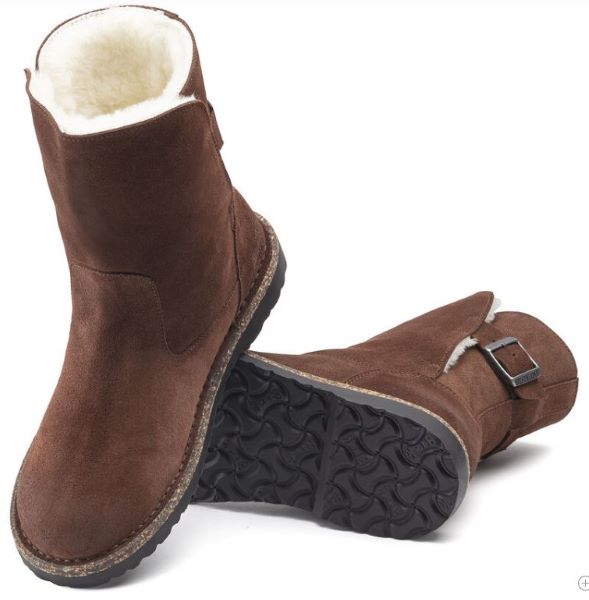 Birkenstock Espresso Uppsala Shearling Suede Leather Womens Boots R1021098