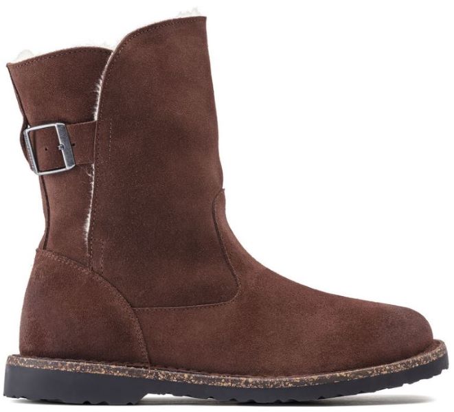 Birkenstock Espresso Uppsala Shearling Suede Leather Womens Boots R1021098