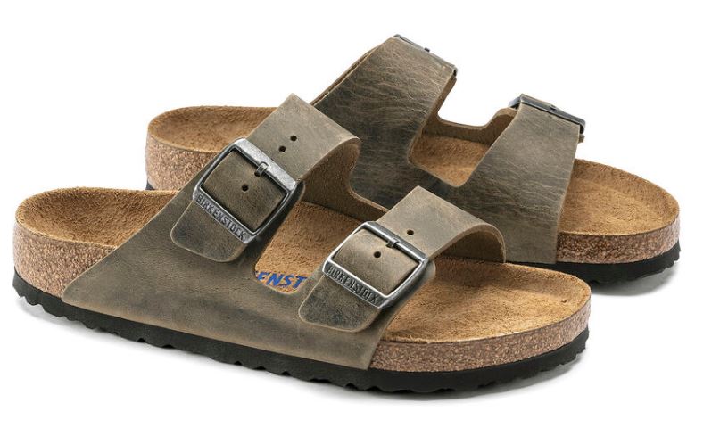 Birkenstock Faded Khaki Arizona Soft Footbed Mens Sandals 1019313