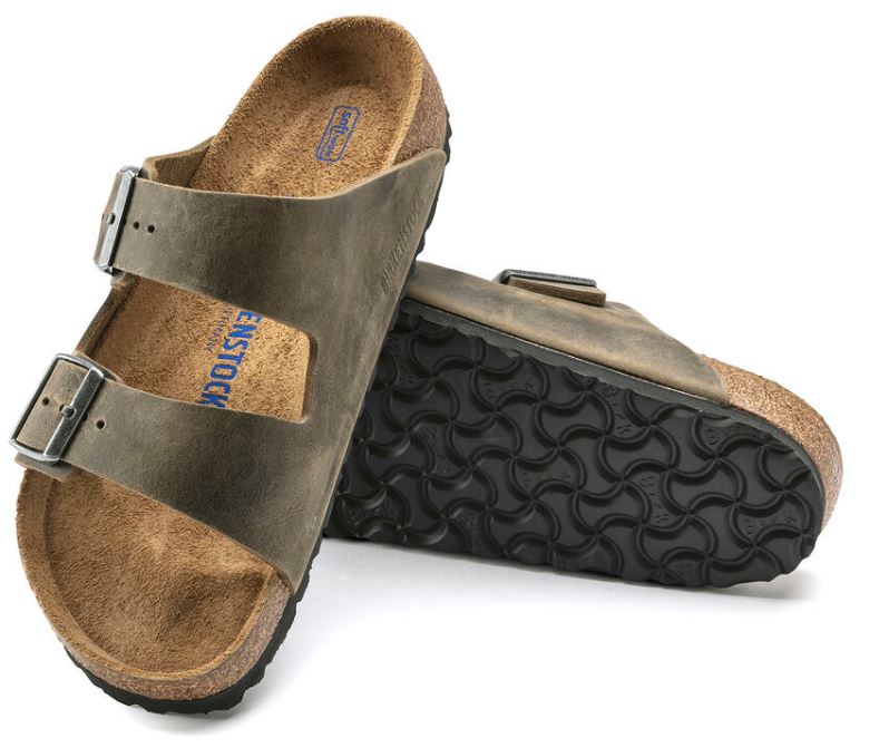 Birkenstock Faded Khaki Arizona Soft Footbed Mens Sandals 1019313