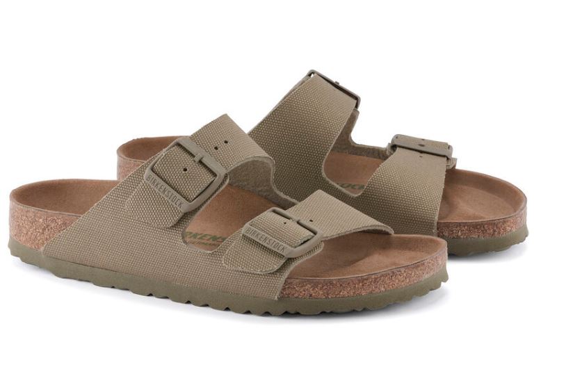 Birkenstock Faded Khaki Arizona Textile Womens Comfort Sandals R1023958
