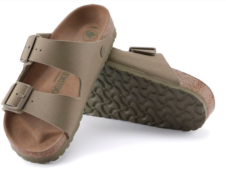 Birkenstock Faded Khaki Arizona Textile Womens Comfort Sandals R1023958