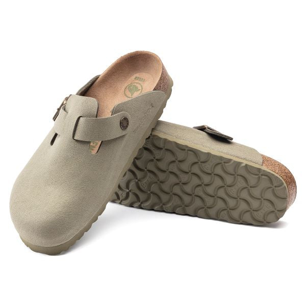 Birkenstock Faded Khaki Boston Vegan Women's Clog Shoes N1020541
