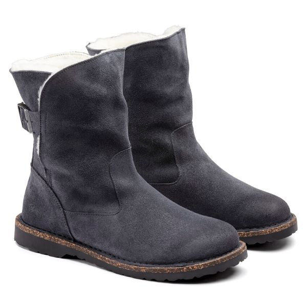 Birkenstock Graphite Upsalla Shearling Suede Leather Women's Boots R1021084