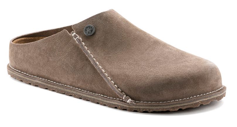 Birkenstock Gray Taupe Zermatt Premium Suede Leather Women's Clog N1021366