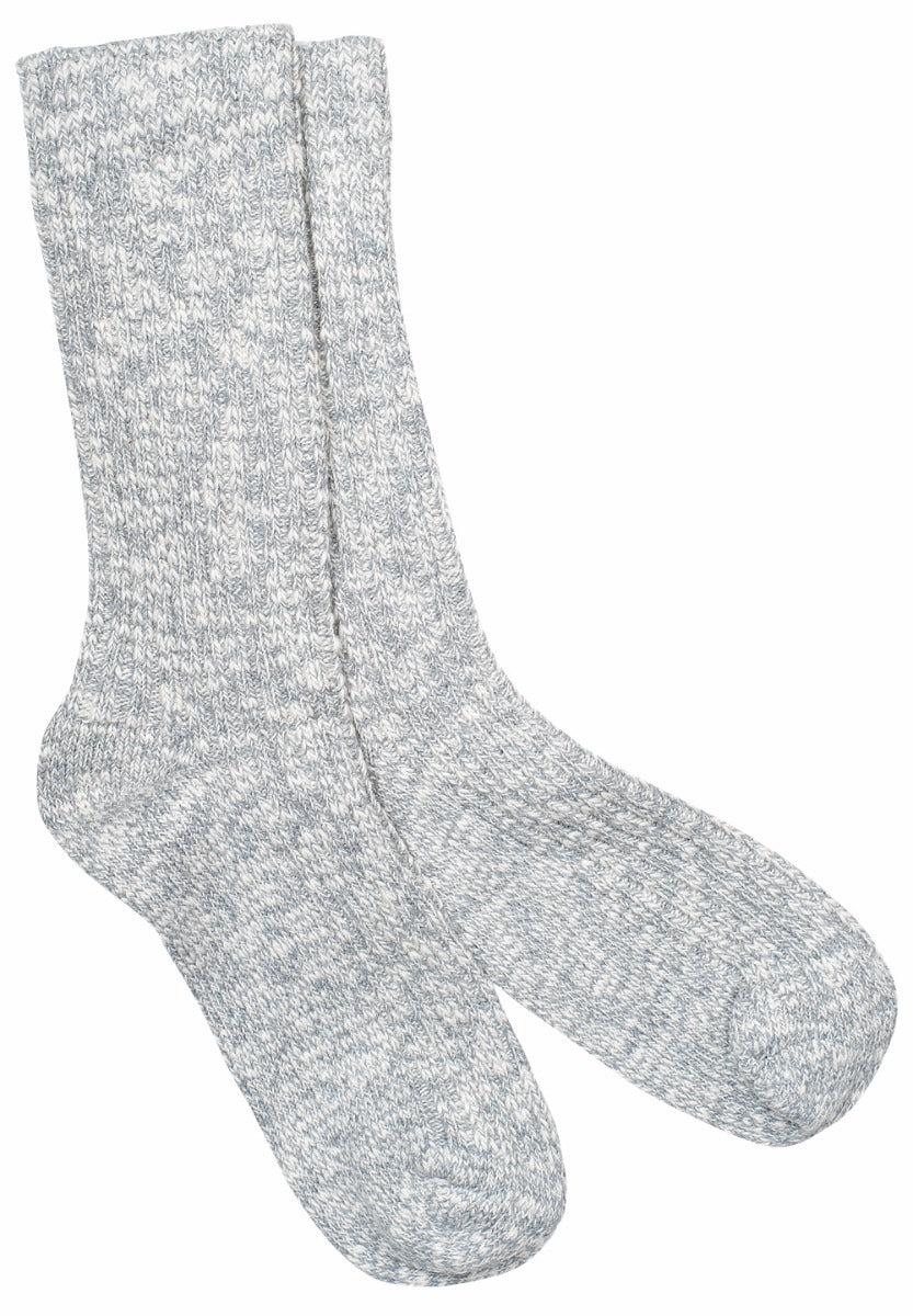 Birkenstock Gray/White Cotton Slub Women's Socks 1008032