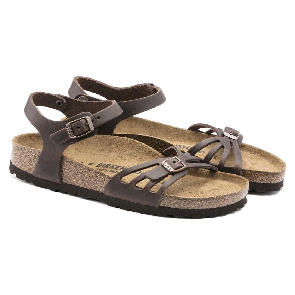 Birkenstock Habana Brown Oiled Leather Bali Womens Casual Sandals N1016920