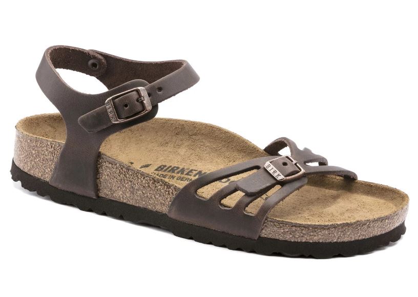 Birkenstock Habana Brown Oiled Leather Bali Womens Casual Sandals N1016920