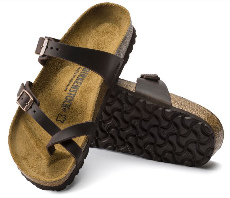 Birkenstock Habana Mayari Oiled Leather Slide On Sandal 171321