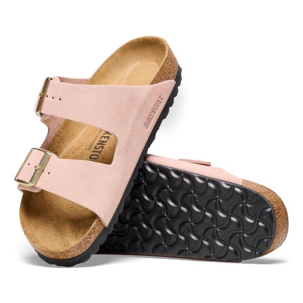 Birkenstock Light Rose Arizona Suede Leather Women's Sandals R1026138